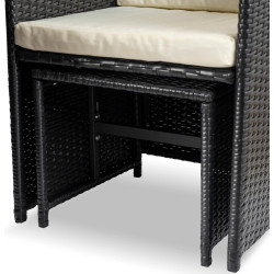 Комплект садовой мебели Mebel Elite Bonito (Black/Cream) Thumb