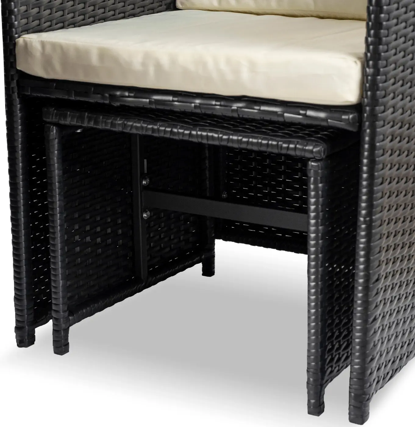Комплект садовой мебели Mebel Elite Bonito (Black/Cream) - 9