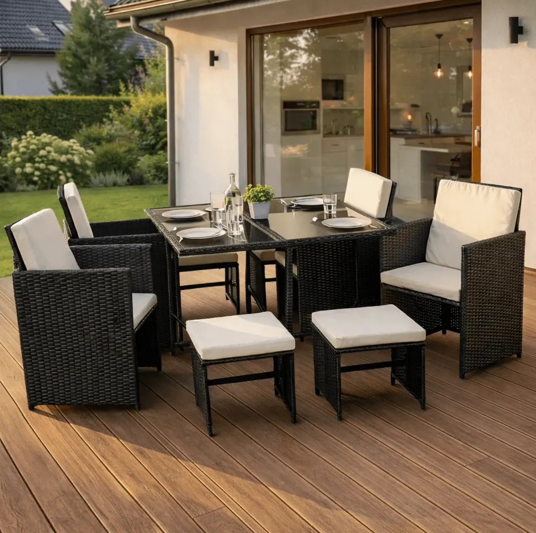 Комплект садовой мебели Mebel Elite Bonito (Black/Cream)