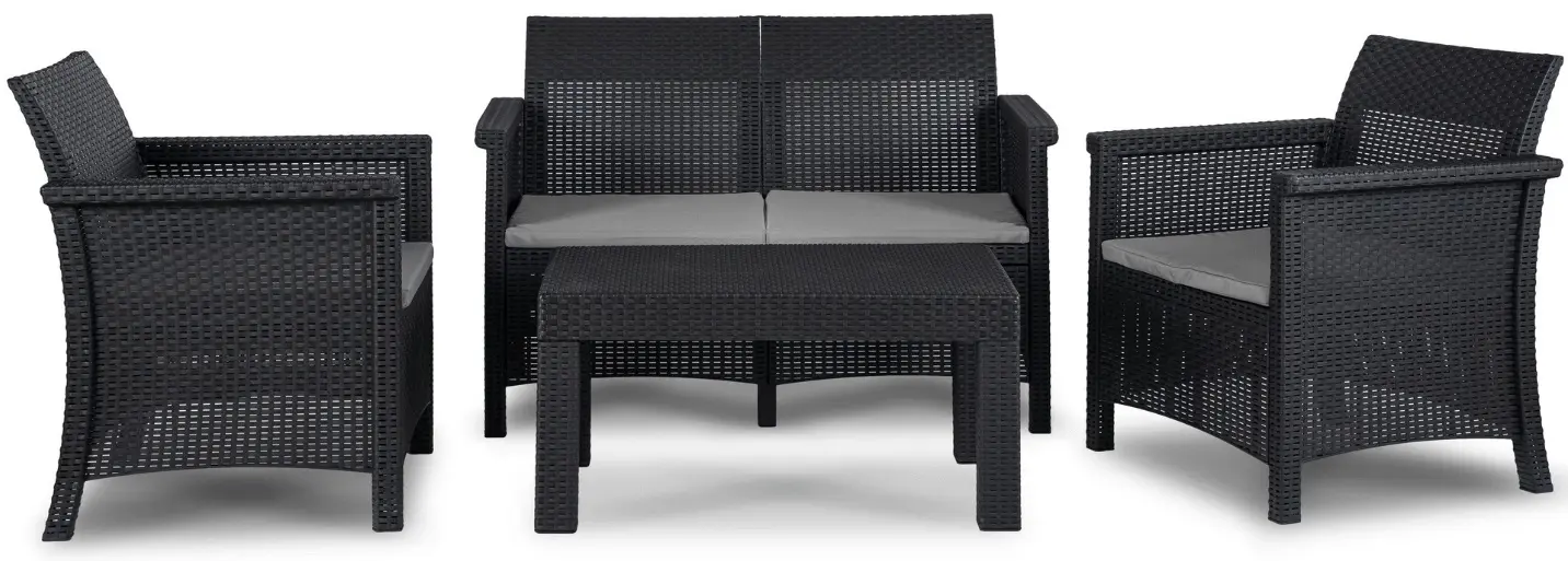Комплект садовой мебели Mebel Elite Brenta (Black/Grey) - 2