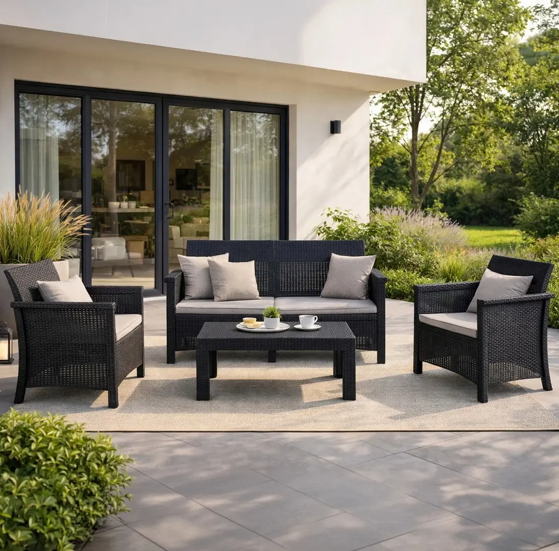 Комплект садовой мебели Mebel Elite Brenta (Black/Grey)