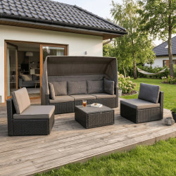 Комплект садовой мебели Mebel Elite Caliente (Black/Brown)