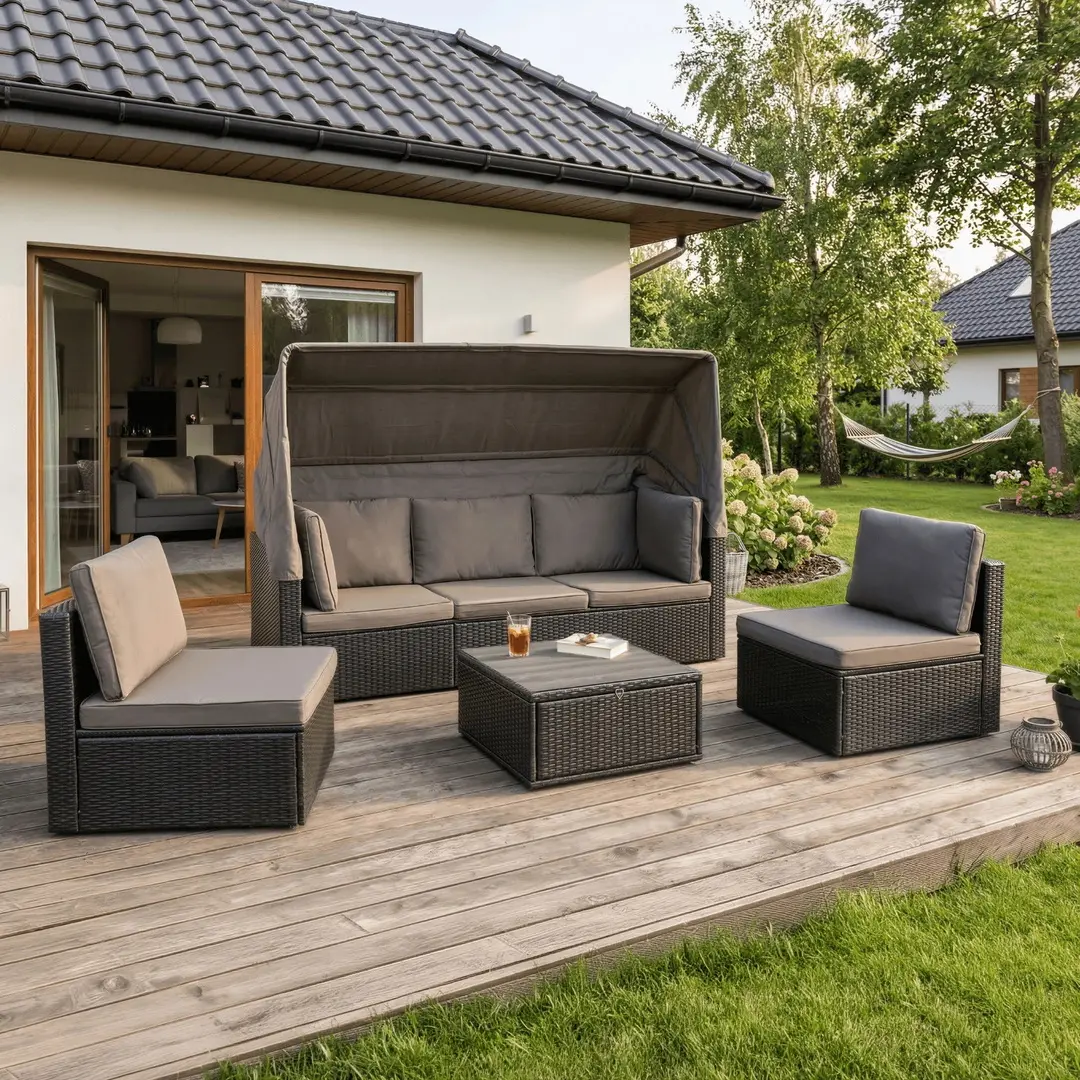 Комплект садовой мебели Mebel Elite Caliente (Black/Brown)