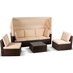Комплект садовой мебели Mebel Elite Caliente (Brown/Beige) Thumb