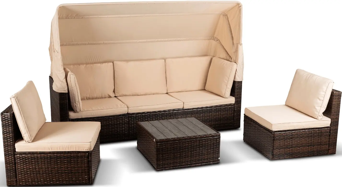 Комплект садовой мебели Mebel Elite Caliente (Brown/Beige) - 2