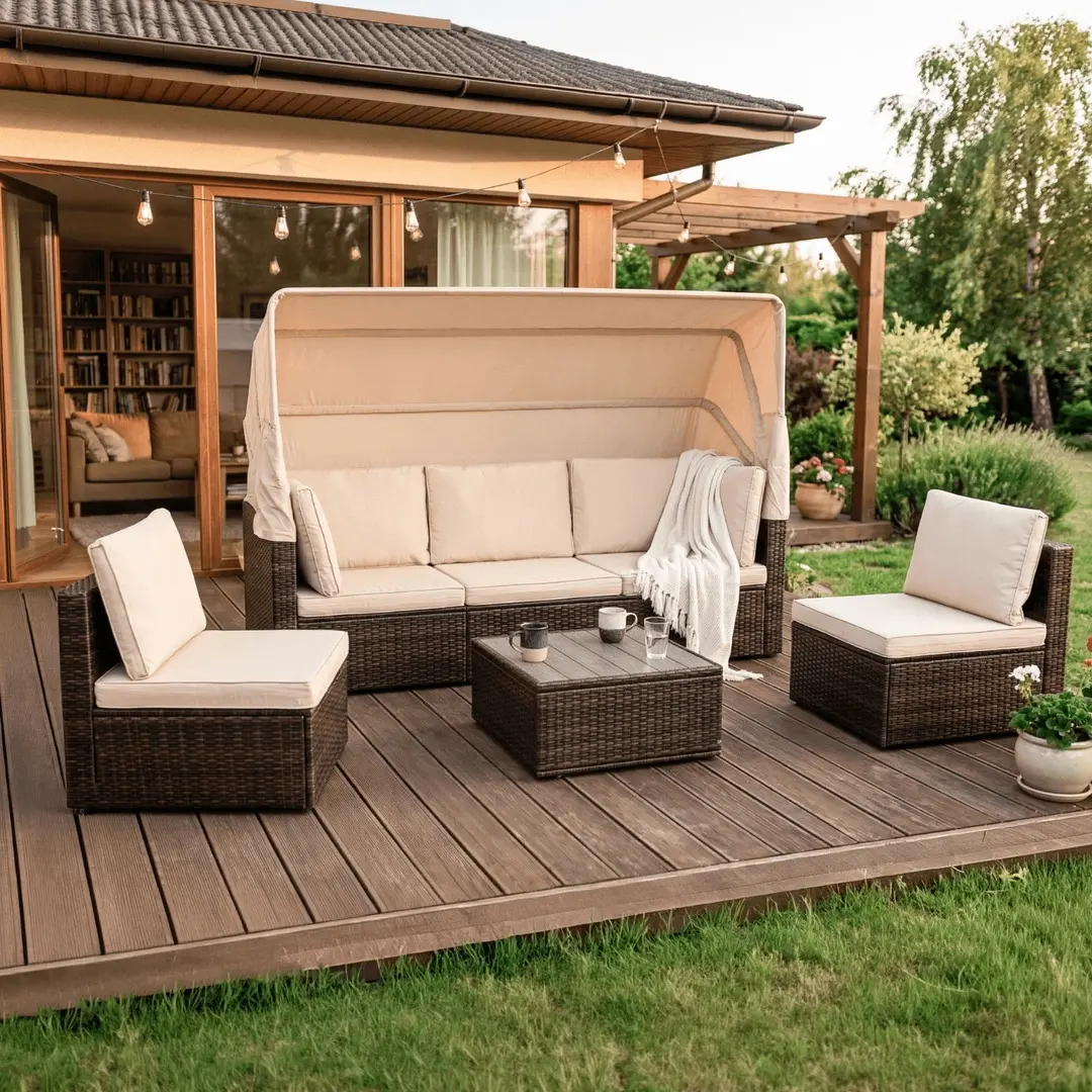 Комплект садовой мебели Mebel Elite Caliente (Brown/Beige)