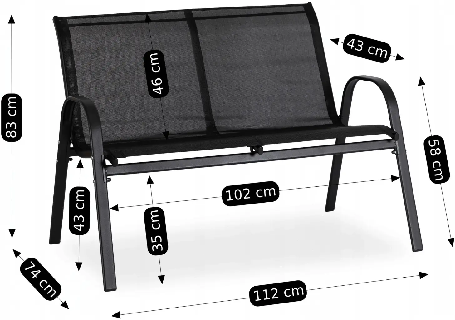 Комплект садовой мебели Mebel Elite Minnesota (Black) - 8