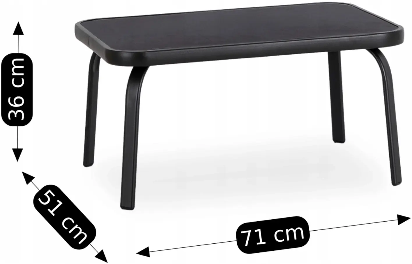 Комплект садовой мебели Mebel Elite Minnesota (Black) - 10