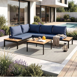 Set mobilier de gradina Mebel Elite Norman (Dark Blue/Black)