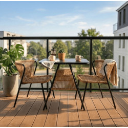 Комплект садовой мебели Mebel Elite Triste (Black/Brown)