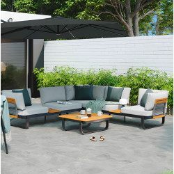 Set mobilier de gradina Naterial Calypso (Grey)