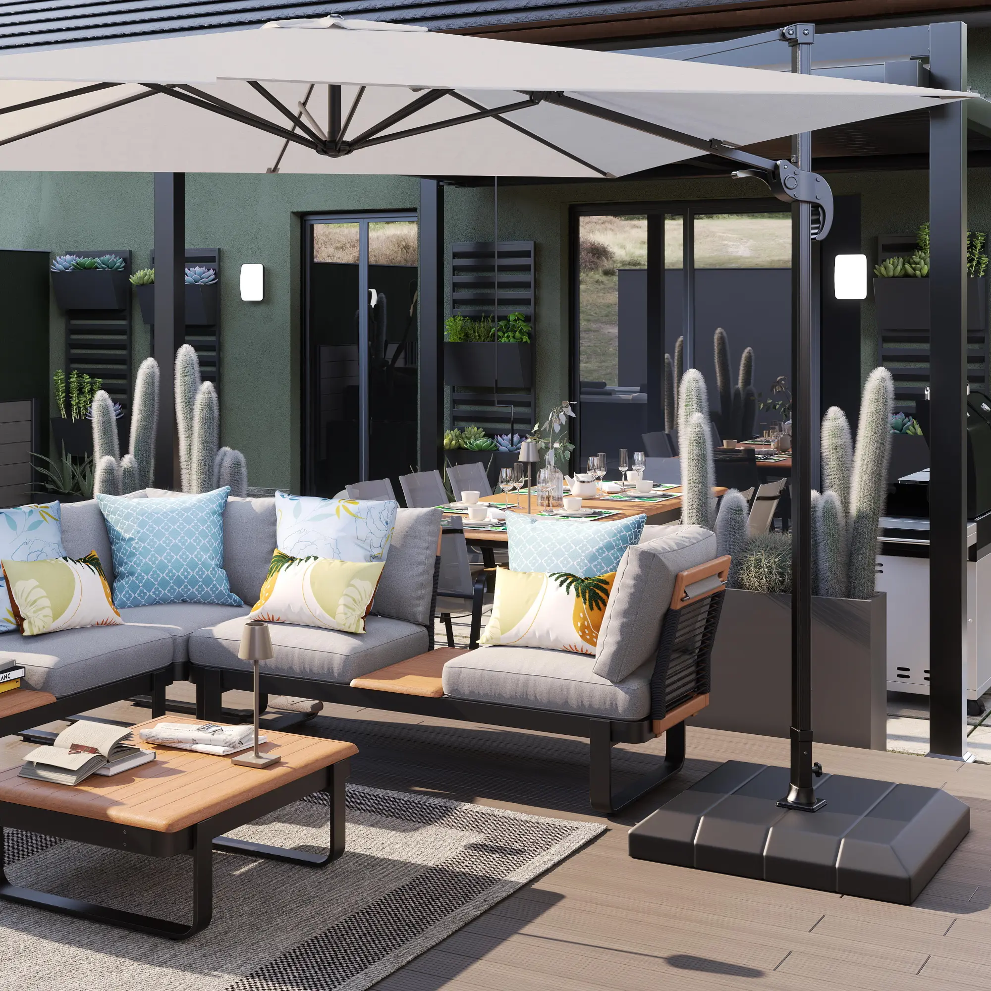 Set mobilier de gradina Naterial Calypso (Grey) - 6