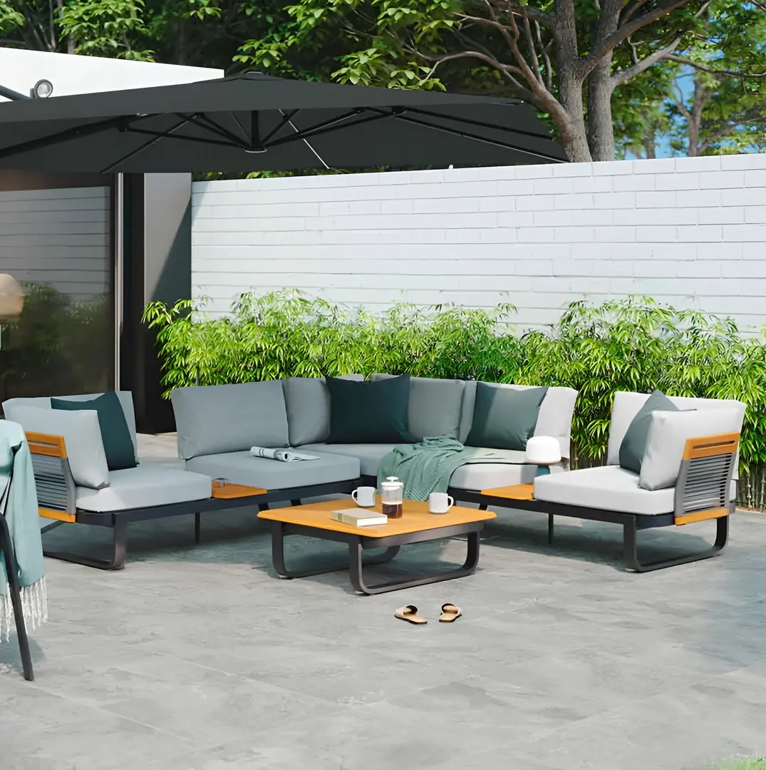 Set mobilier de gradina Naterial Calypso (Grey)