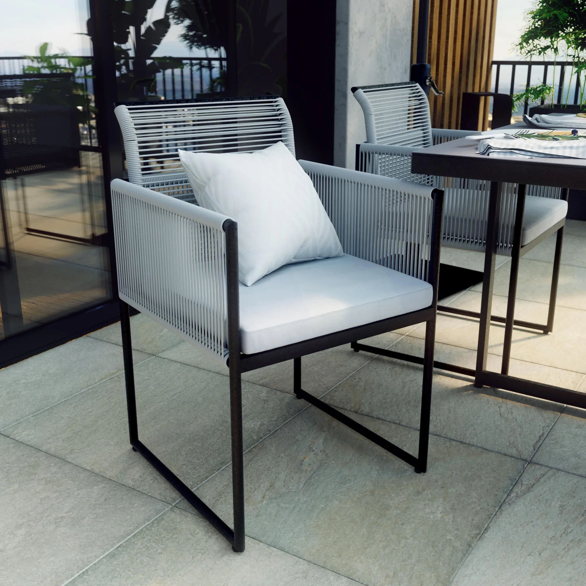 Set mobilier de gradina Naterial Compass (Grey) - 9
