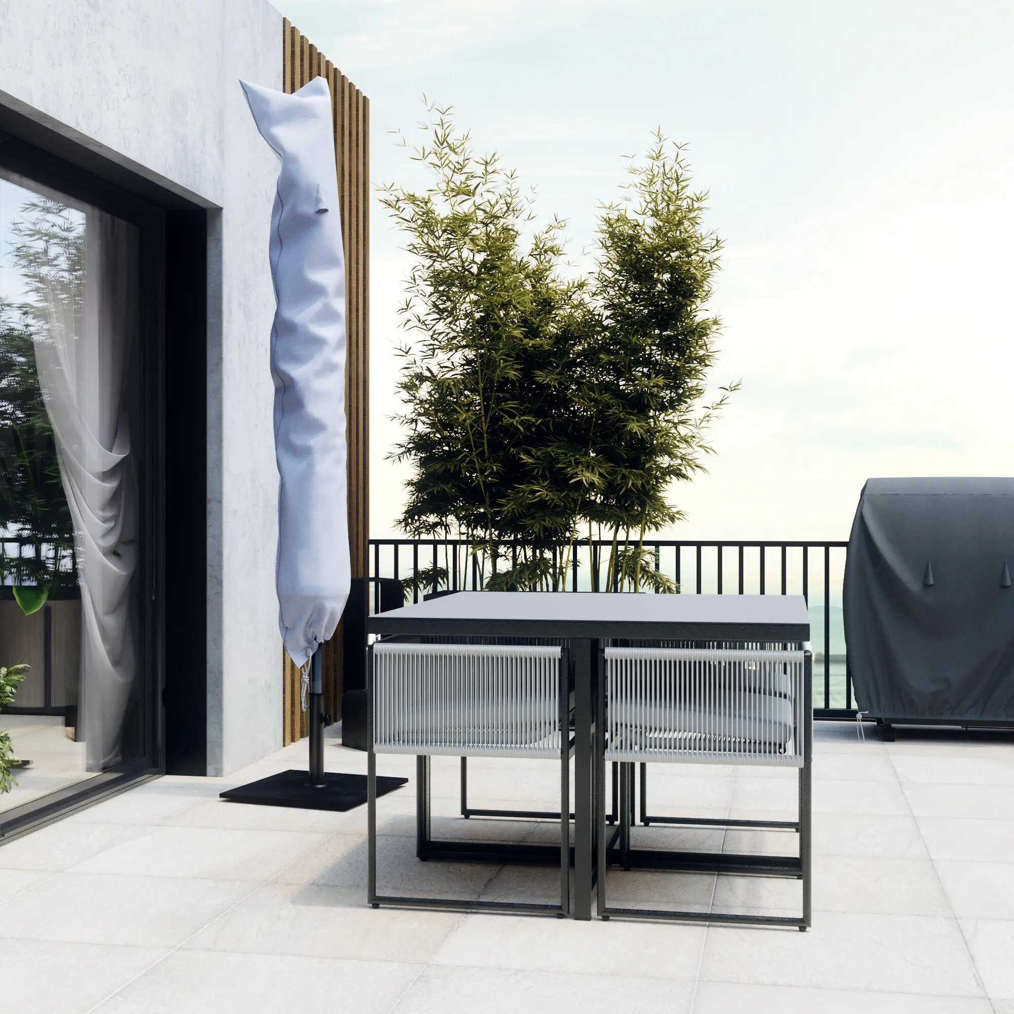 Set mobilier de gradina Naterial Compass (Grey) - 10