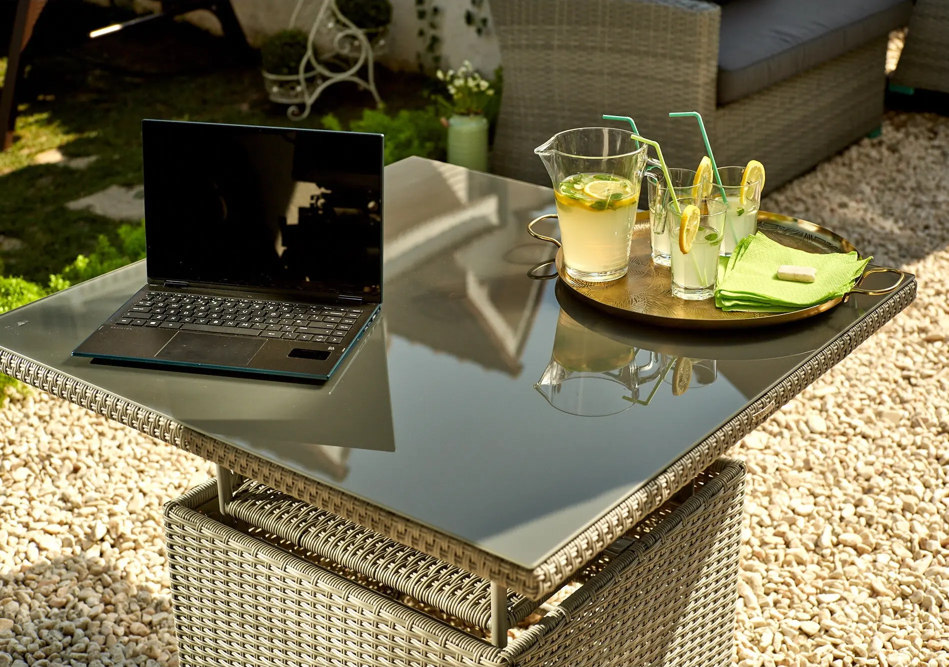 Set mobilier de gradina Naterial Davos (Grey) - 7