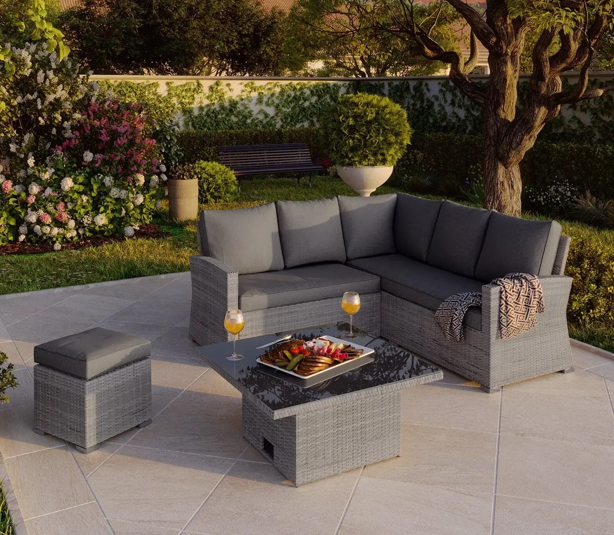 Set mobilier de gradina Naterial Davos (Grey)