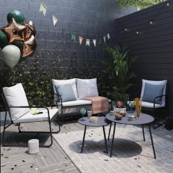 Set mobilier de gradina Naterial Fino (Grey)
