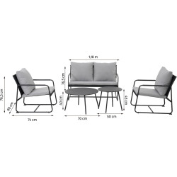 Set mobilier de gradina Naterial Fino (Grey) Thumb