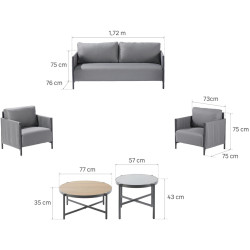 Set mobilier de gradina Naterial Iros (Grey) Thumb