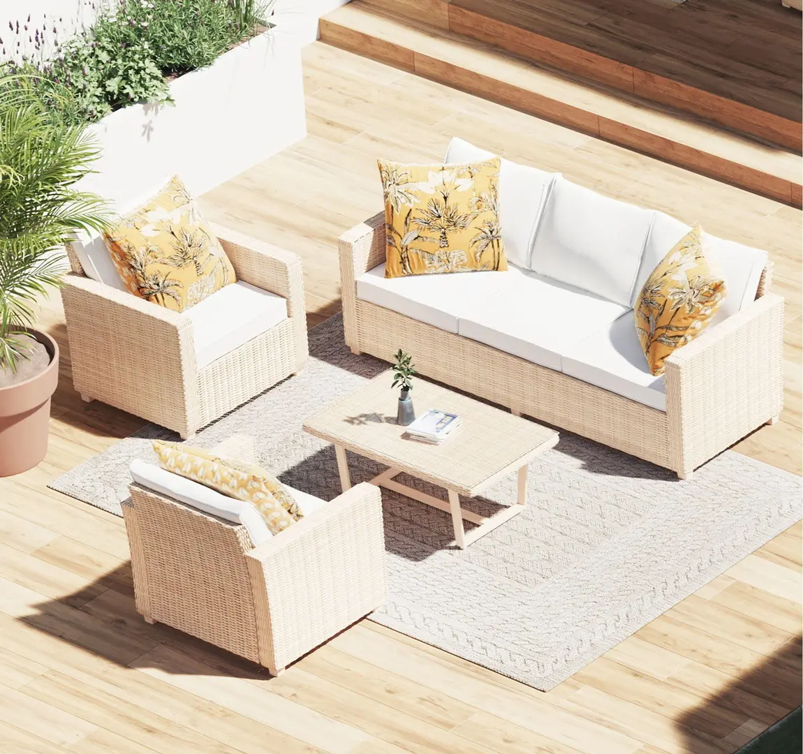 Set mobilier de gradina Naterial Medena 12009900 (Beige)