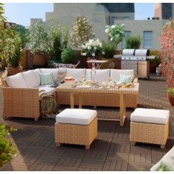 Set mobilier de gradina Naterial Medena (Beige)