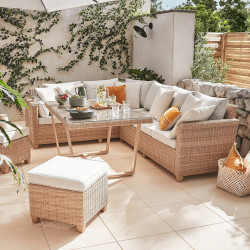 Set mobilier de gradina Naterial Medena (Beige) Thumb