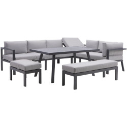 Set mobilier de gradina Naterial Naxos (Grey) Thumb