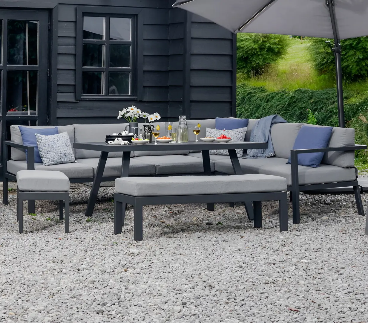 Set mobilier de gradina Naterial Naxos (Grey)