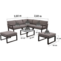Set mobilier de gradina Naterial Odyssea (Brown) Thumb