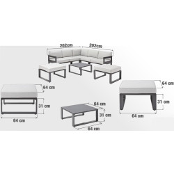 Set mobilier de gradina Naterial Odyssea (Gray) Thumb
