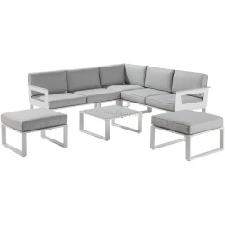 Set mobilier de gradina Naterial Odyssea (White/Gray)