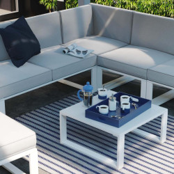 Set mobilier de gradina Naterial Odyssea (White/Gray) Thumb