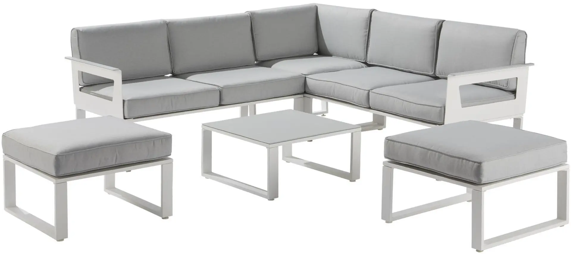 Set mobilier de gradina Naterial Odyssea (White/Gray)