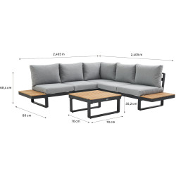 Set mobilier de gradina Naterial Persea (Grey) Thumb