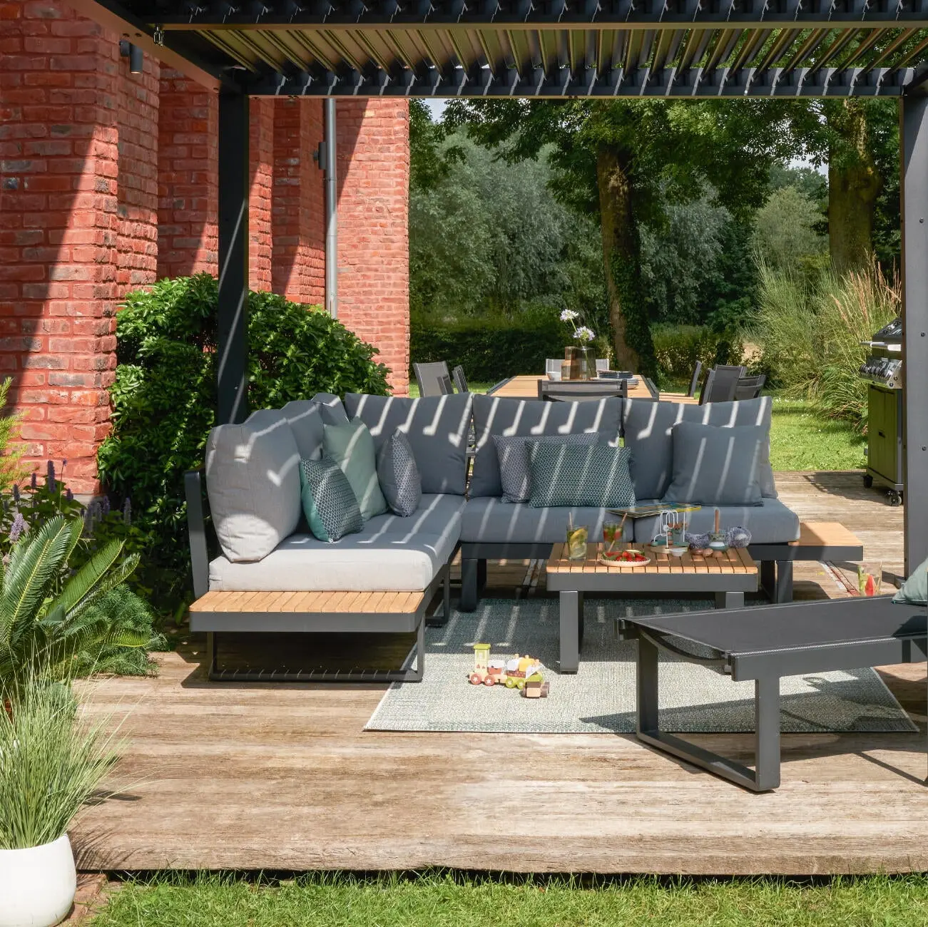 Set mobilier de gradina Naterial Persea (Grey) - 8
