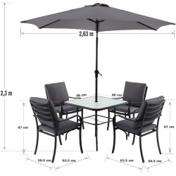 Set mobilier de gradina Naterial Rono (Grey) Thumb
