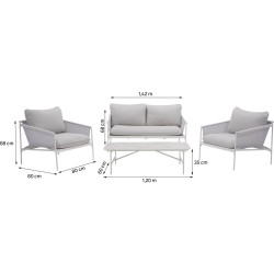Set mobilier de gradina Naterial Sigma (Beige) Thumb
