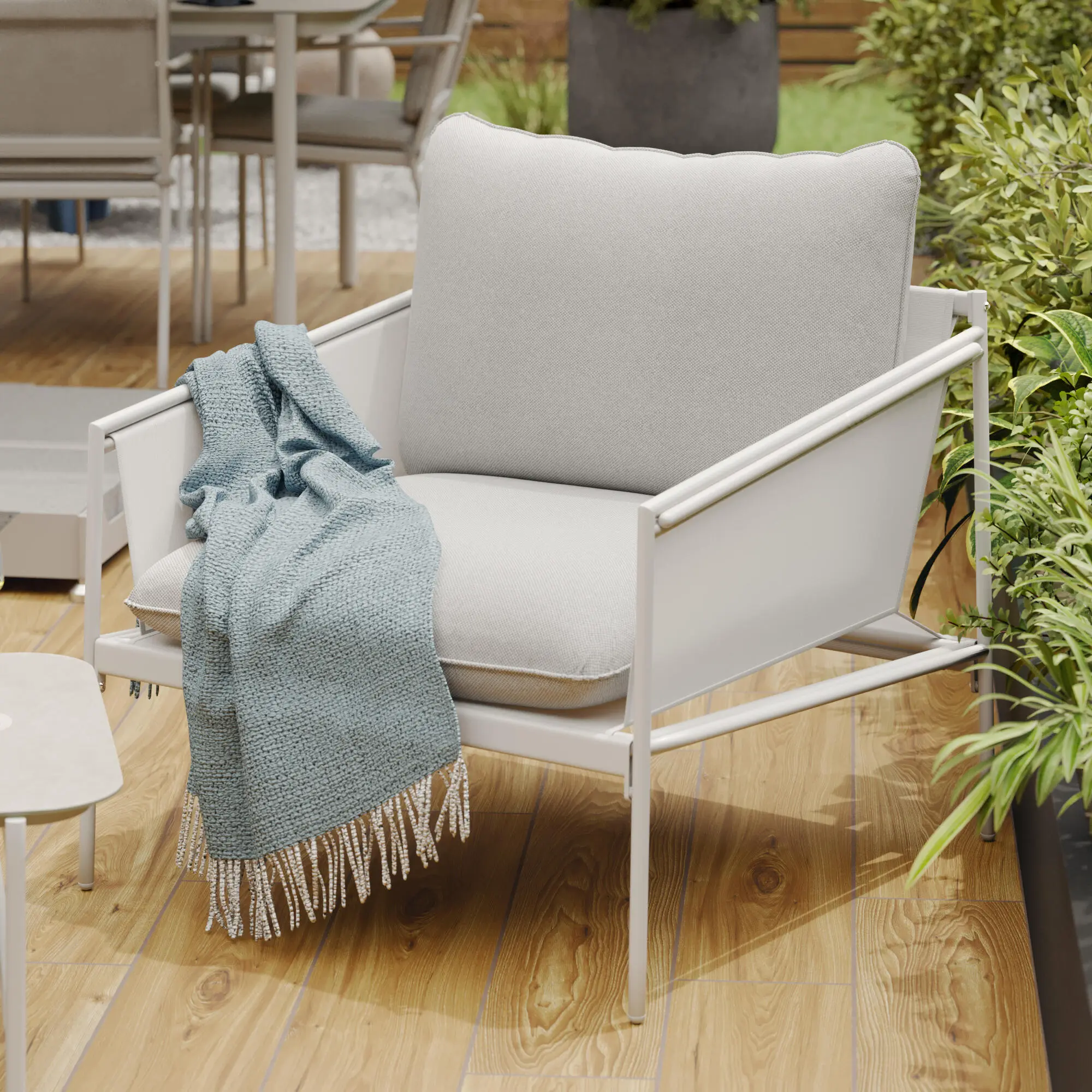 Set mobilier de gradina Naterial Sigma (Beige) - 8
