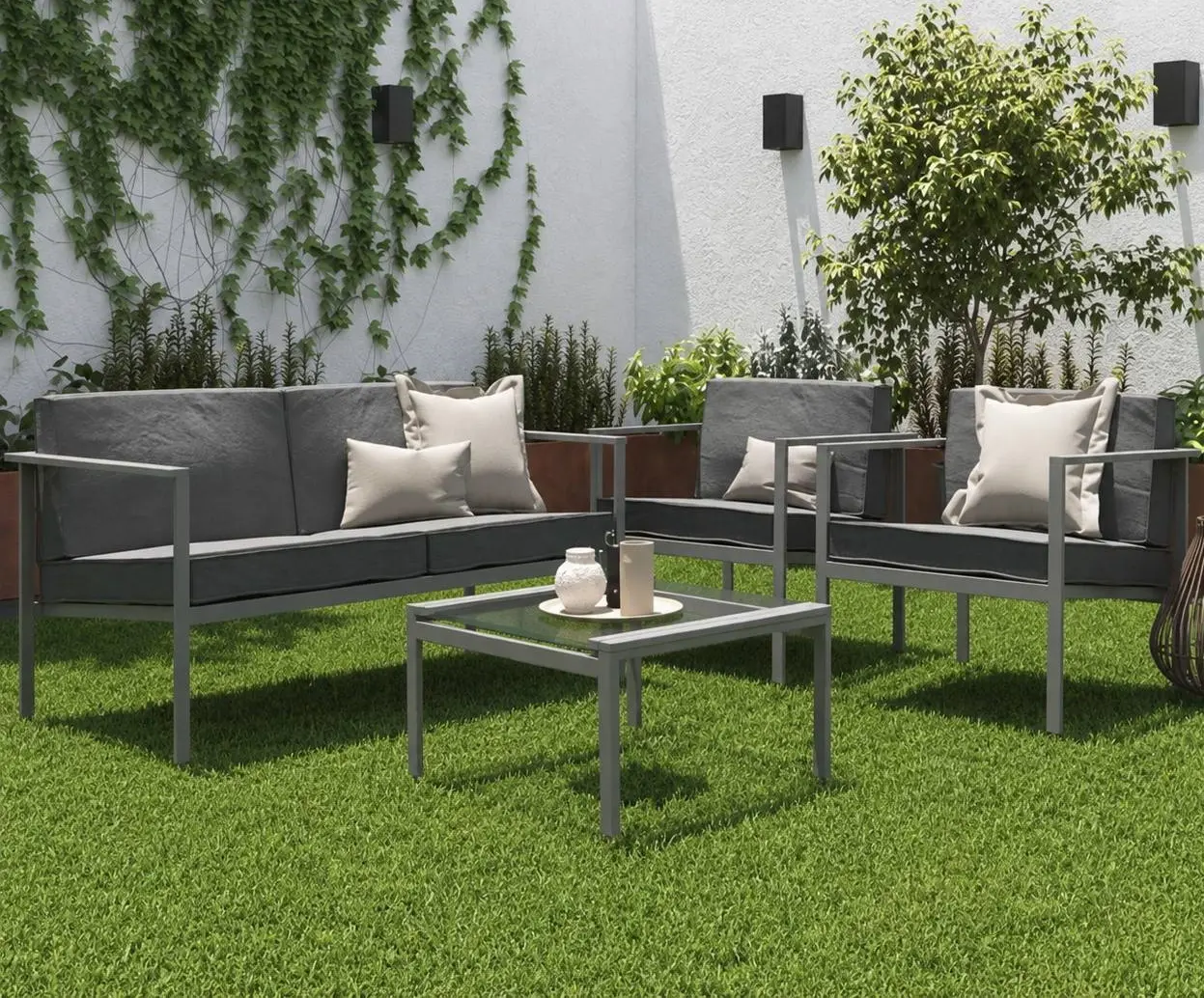 Set mobilier de gradina Naterial Trino (Grey)