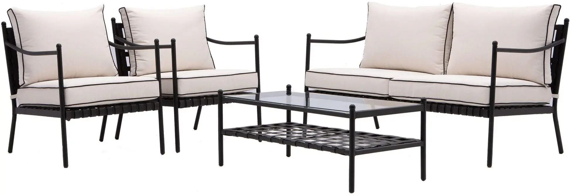 Set mobilier de gradina Naterial Victoria (Beige) - 2
