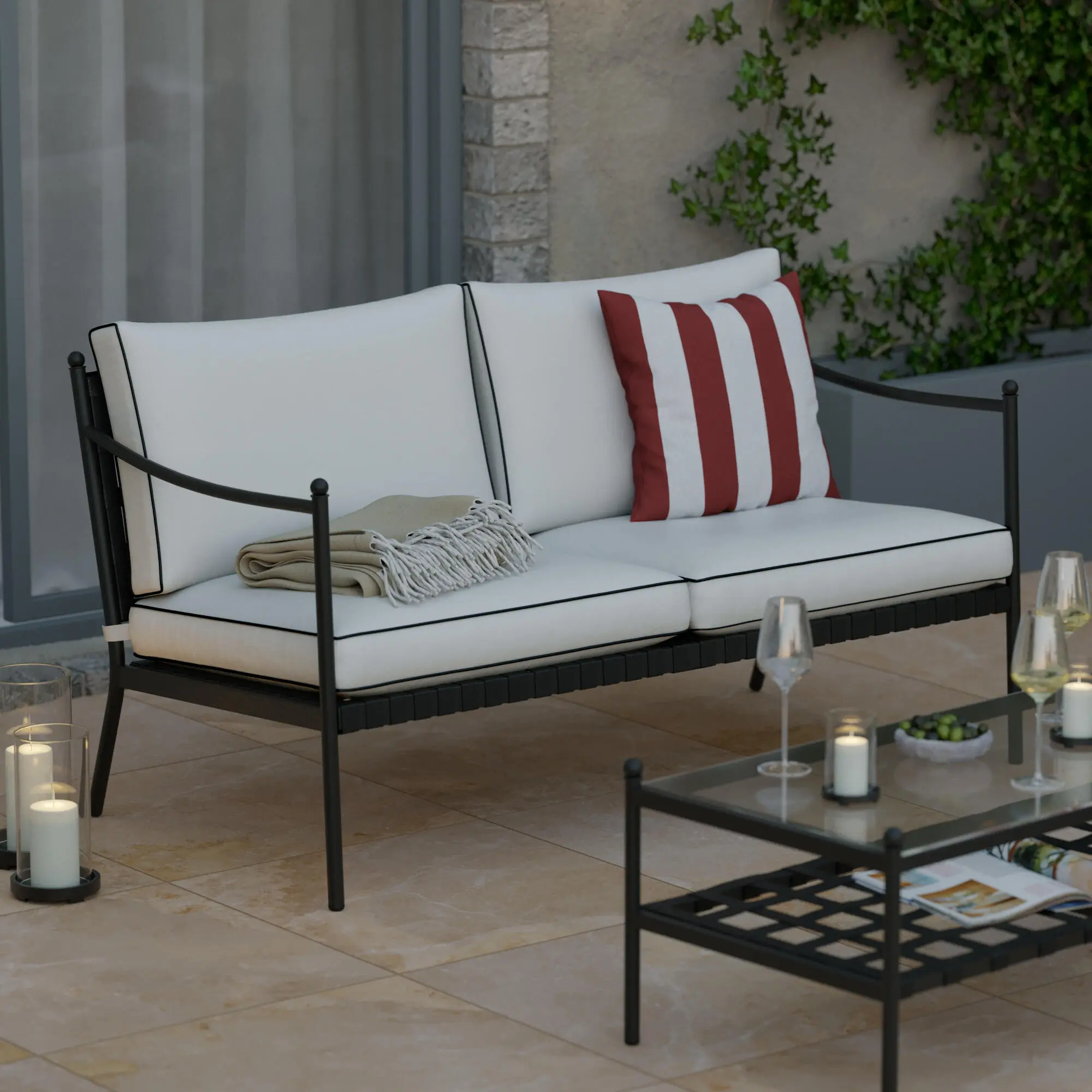 Set mobilier de gradina Naterial Victoria (Beige) - 8