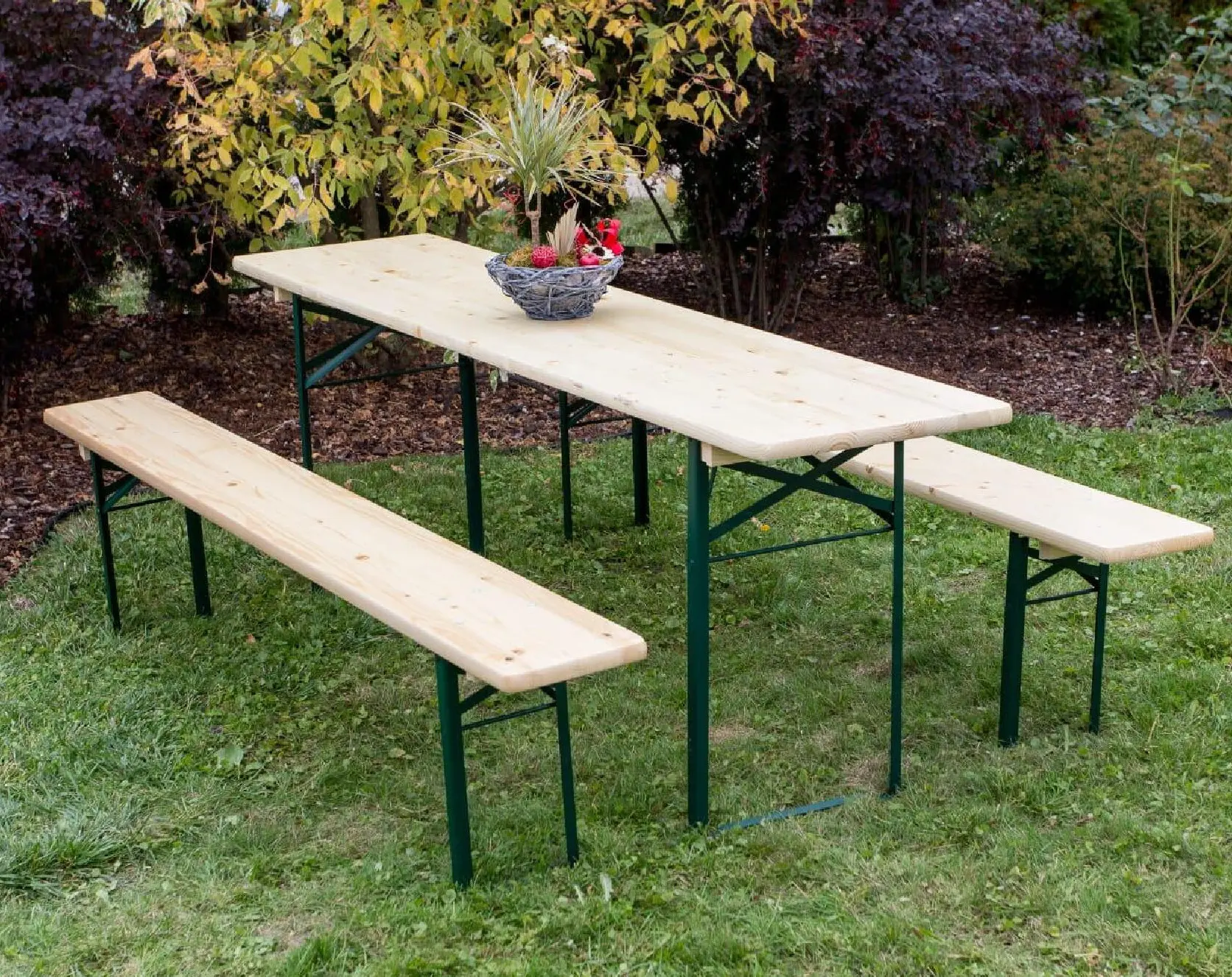 Set mobilier de gradina 11660446 (Natural/Green) - 2