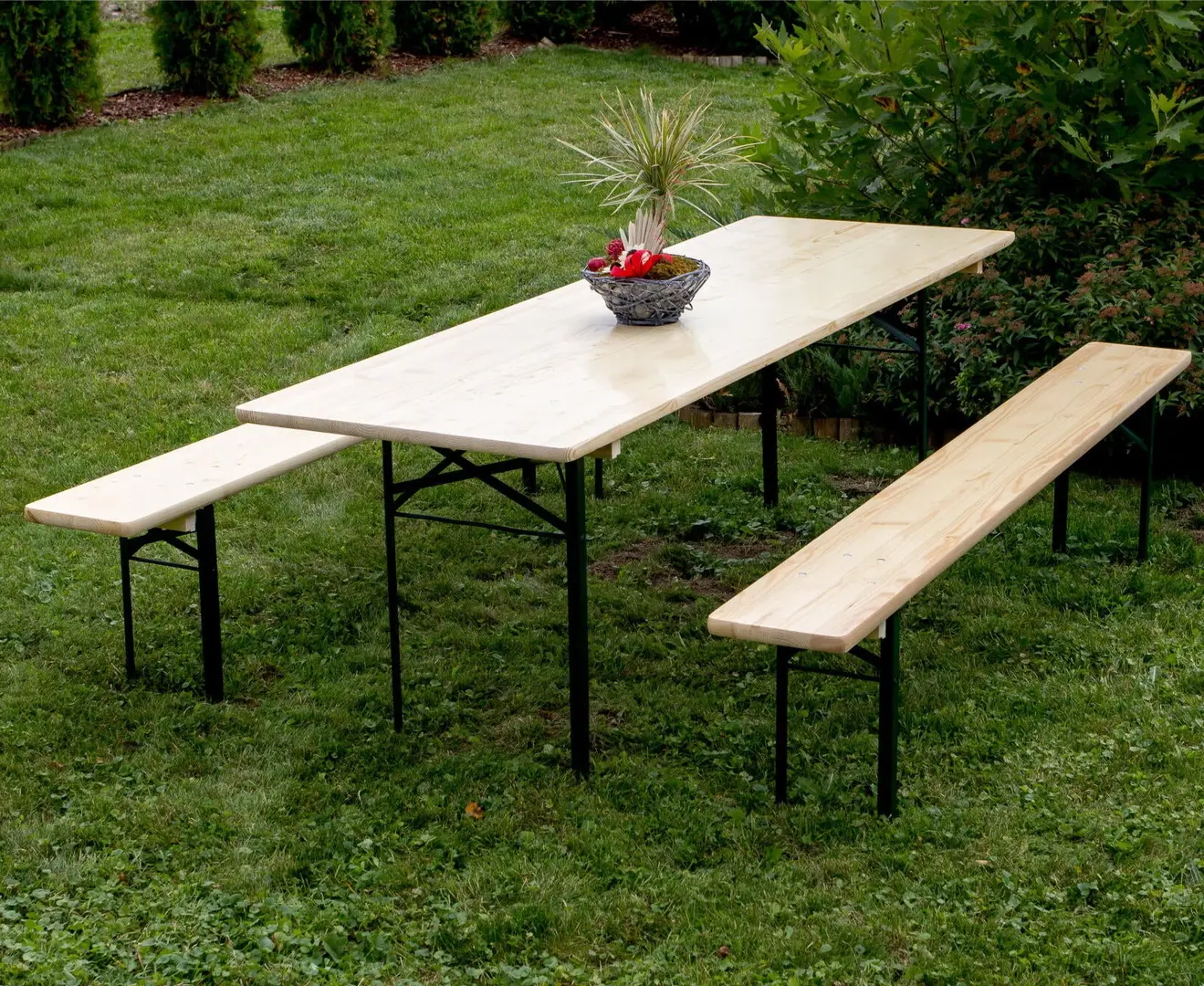 Set mobilier de gradina 11660446 (Natural/Green)