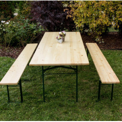 Set mobilier de gradina 11660453 (Natural/Green) Thumb