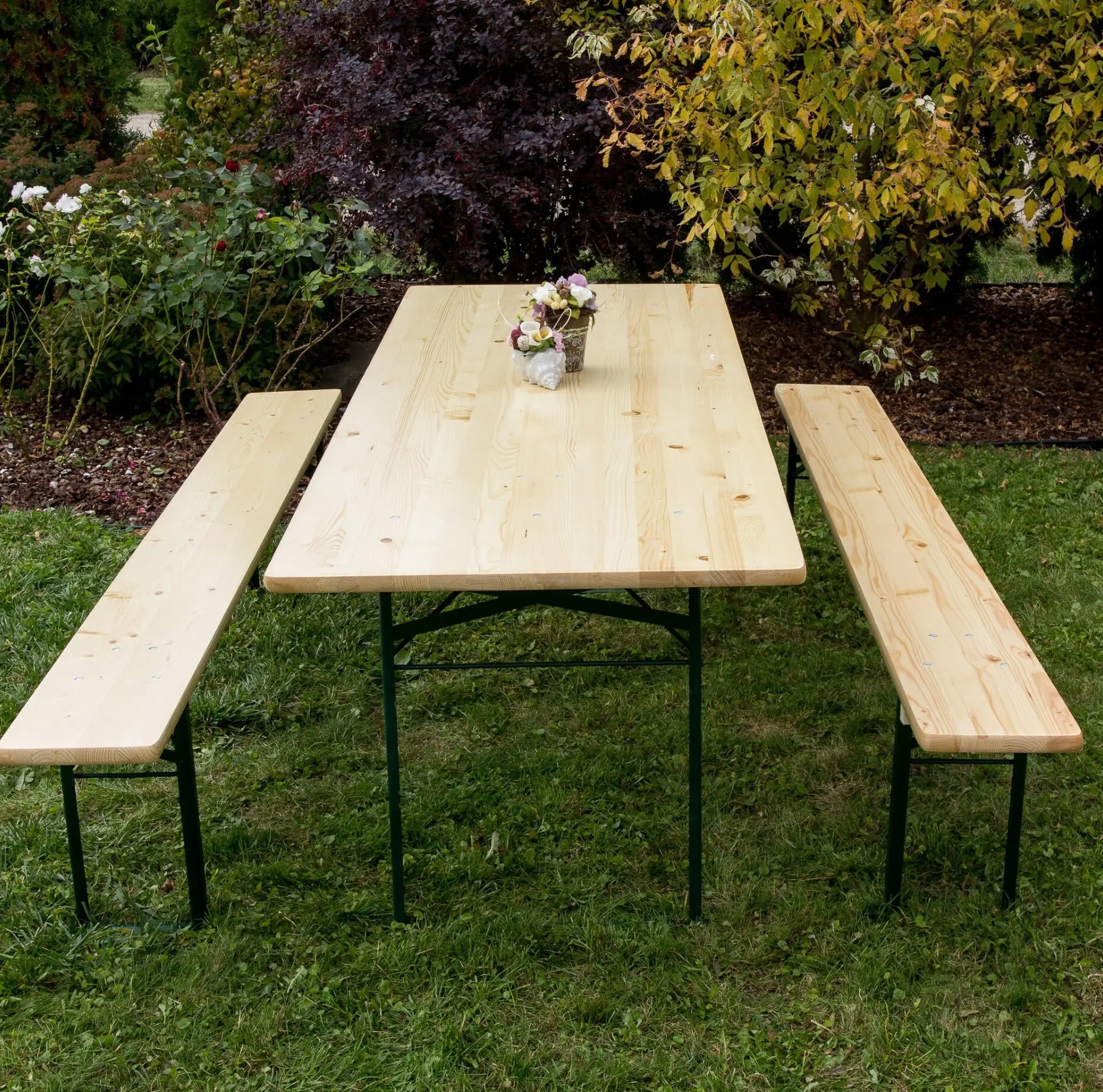 Set mobilier de gradina 11660453 (Natural/Green) - 5