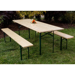 Set mobilier de gradina 11660453 (Natural/Green) Thumb