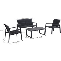 Set mobilier de gradina Aramis (Anthracite) Thumb