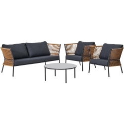 Set mobilier de gradina Fuji (Grey/Brown) Thumb