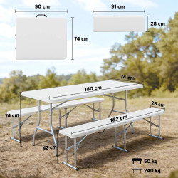 Комплект кемпинговой мебели Outsunny A20-469V00WT (White) Thumb
